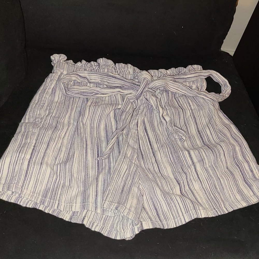 100% Cotton Amuse Society Purple Striped Shorts